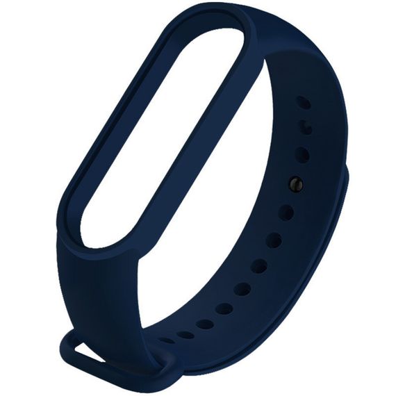 Силиконовый ремешок для Xiaomi Mi Band 3/4 Темно-синий / Midnight blue