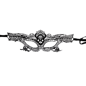 Ажурна візерунчаста маска на очі, колір чорний sexstyle