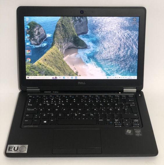 Нетбук Б-класс Dell Latitude E7250 / 12.5" (1366x768) TN / Intel Core i3-5010U (2 (4) ядра по 2.1 GHz) / 8 GB DDR3 / 128 GB SSD / Intel HD Graphics 5500 / WebCam / Win 10 Home б/у | Зображення 1
