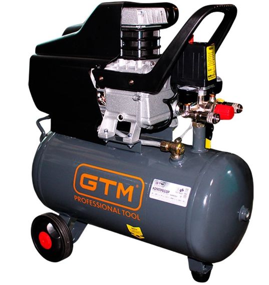Поршневий повітряний компресор GTM 24 л KABM2024 масляний