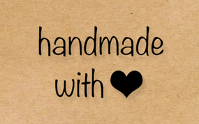 Крафт этикетка с печатью "Handmade 03" 40x25 мм, 250 шт/рулон, Viskom