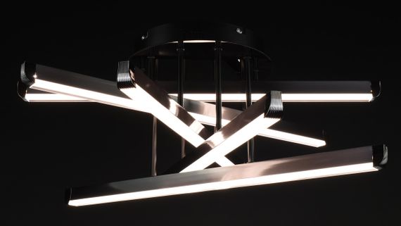 Люстра світлодіодна стельова LED світильник для квартири на стелю лед 27932 Чорний 26х64х64 см. | Зображення 3