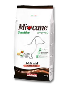 Корм Morando MioCane Mini Sensitive Salmon Monoprotein сухий з лососем для дорослих собак дрібних порід 1.5 кг