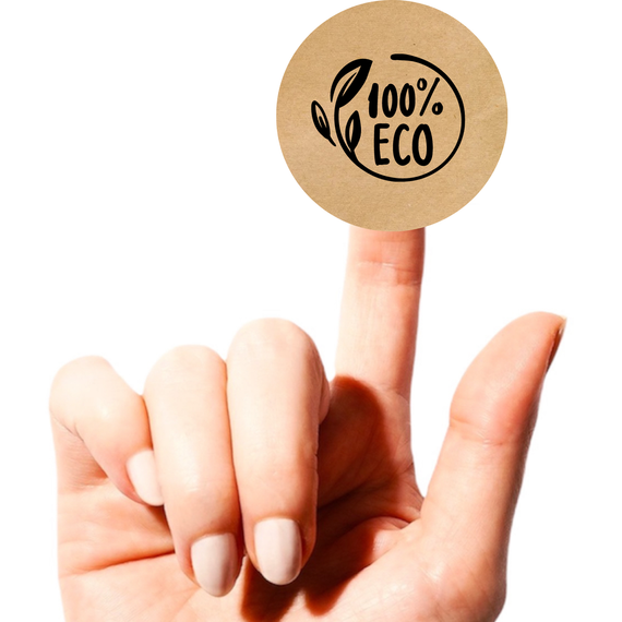 Этикетка круглая крафт "Eco 05", Диаметр 50 мм, 250 шт/рулон, Viskom | Зображення 1