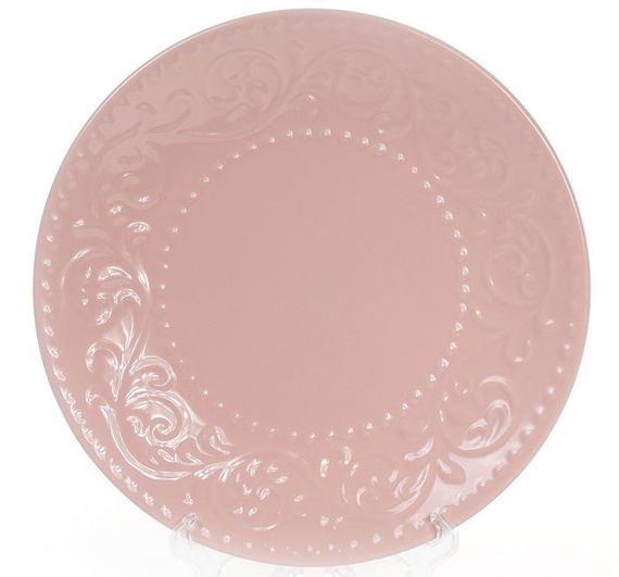 Набір 6 десертних тарілок Leeds Ceramics Ø21.5см, кам'яна кераміка (рожеві)
