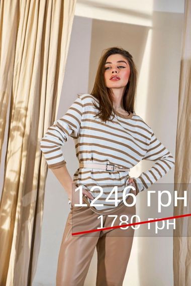 Джемпер у смужку 2472 | Зображення 6