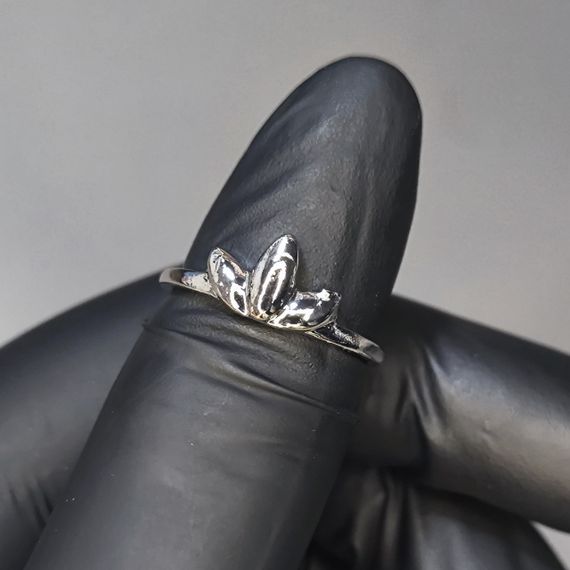 Кольцо #67 для фото ногтей (маникюра) цвет серебро