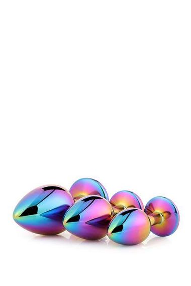 Набір райдужних анальних пробок GLEAMING LOVE MULTICOLOUR PLUG SET Sex Aura | Зображення 3