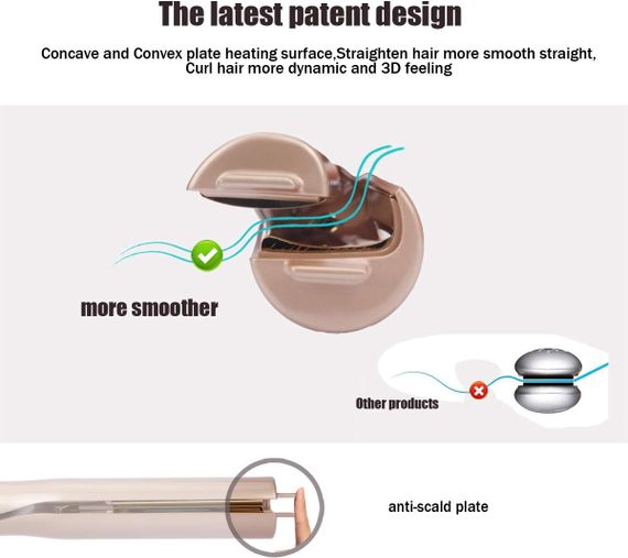 Плойка спиральная HAIR CurlingIron 2в1 WA-1 ∙ Универсальная плойка WA-1 для завивки и выпрямления волос | Зображення 3