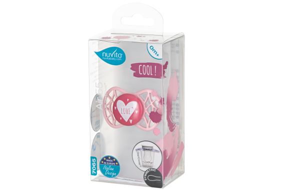 Пустышка симметрическая Nuvita NV7065 Air55 Cool 0m+ &quot;LOVE&quot; розово-персиковая (NV7065PR) | Зображення 2