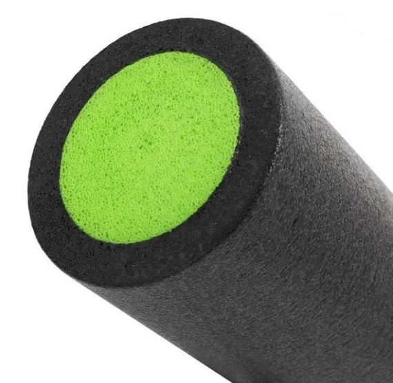Масажний ролик (роллер) гладкий PowerPlay 4021 Fitness Roller Чорно-зелений (30x15 см) (PP_4021_BL/Green_(30*15)) | Зображення 4