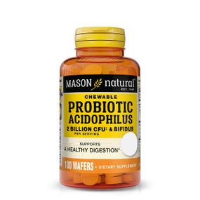 Пробиотик Mason Natural Probiotic Acidophilus With Bifidus 2 Billion CFU 100 Wafers Strawberry