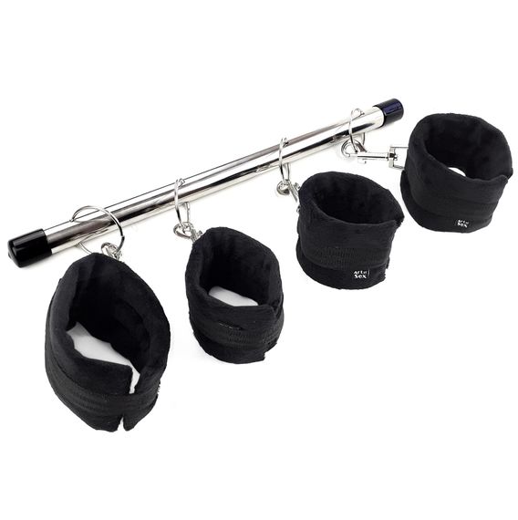 Колодка-розпірка для рук та ніг Art of Sex -Bondage Soft Touch BDSM Spreader, колір чорний | Зображення 1