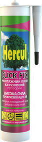 Прозорий монтажний клей на каучуковій основі HERCUL CLICK FIX 280 мл.