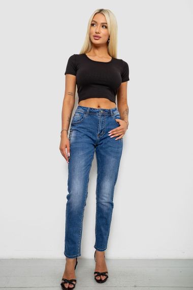 Джинси жіночі однотонні Skinny, колір синій, 244RVE-827 | Зображення 1