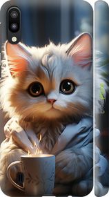 Чохол на Samsung Galaxy M10 Білий кіт "5646m-1661-2448"