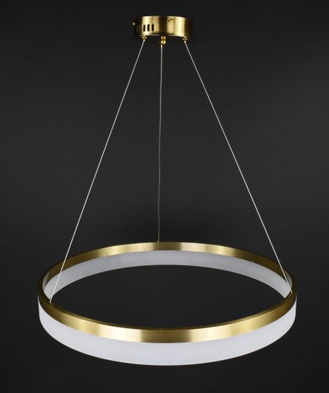 Люстра світлодіодна підвісна LED світильник для квартири на стелю лед 27874 Латунь 35-160х60х60 см. | Зображення 1