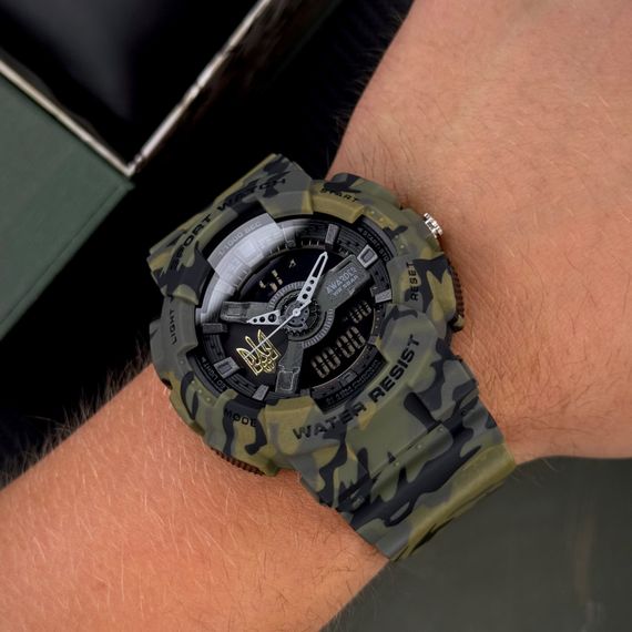 Чоловічий годинник Awarder 005 Тризуб золото Camo Green | Зображення 5