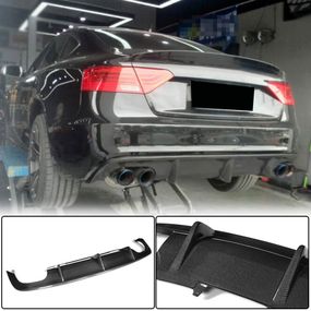 Диффузор заднего бампера V1 (для S-Line 2012-2015, Карбон) для Ауди A5