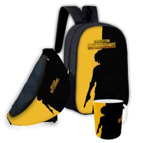Набор детский Пабг "PUBG" рюкзак 36х27см сумка-бананка,кружка с принтом для мальчика (01565)