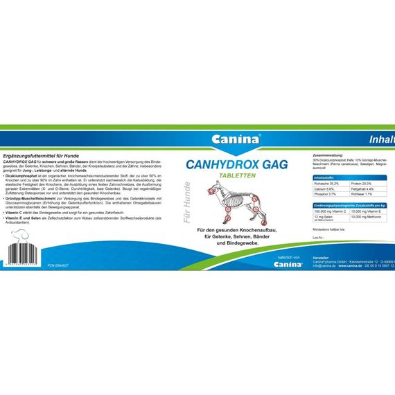 Вітамінний комплекс Canina Canhydrox GAG для собак при проблемах з суглобами та м язами 200 г 120 табл. | Зображення 2