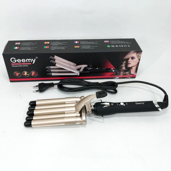 Плойка п'ять хвиль GEMEI GM-2933, стайлер для завивки, стайлер для укладання, плойка XZ-504 для завивки | Зображення 2