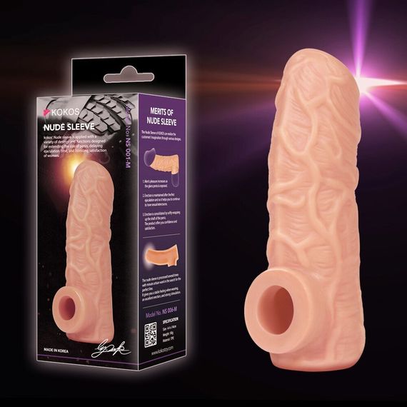 Насадка на член Kokos Nude Sleeve NS 001 L | Зображення 2