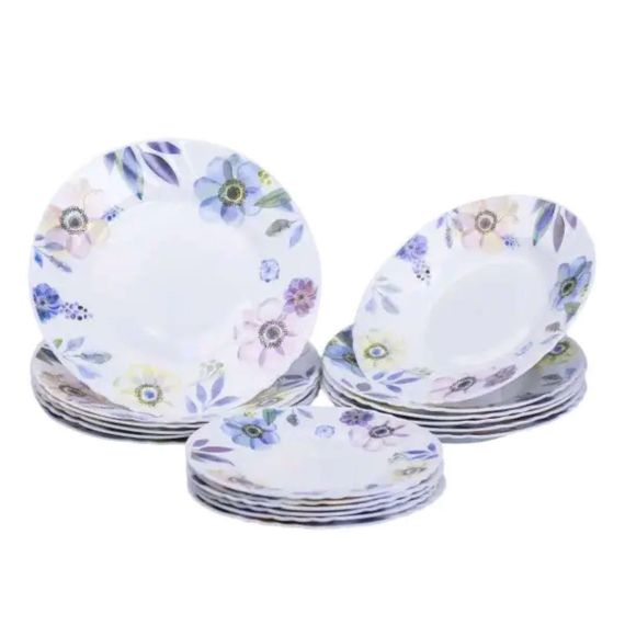 Столовый сервиз фарфоровый на 6 персон 18 предметов Белый HP-7-717 | Зображення 1