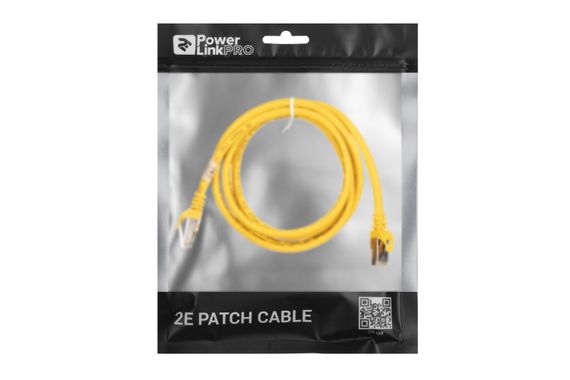 Патч-корд 2E Cat 6,S-FTP экран оплётка фольга,RJ45, 4Х2 27AWG ,7/0.14 Cu, 1.50 m, PVC,Yellow (2E-PC6SFTPCOP-150YLW) | Зображення 2