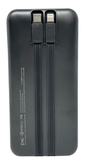 Power Bank 20000 mAh 22,5W QC потужний з кабелями KPG-202X зарядка зовнішній акумулятор павербанк швидка зарядка | Зображення 1