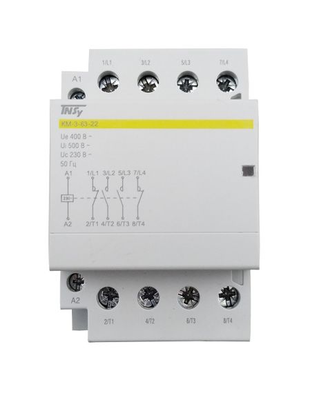 Контактор модульний КМ-3-63-22 63А 230AC 2NO-2NC 4р 3мод. Ny95503897