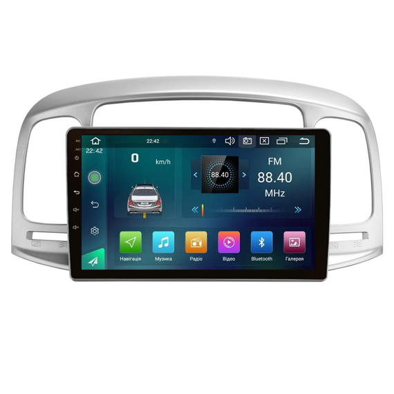 Штатна магнітола Cyclone C9-007 4+64Gb. DSP. CARPLAY. 4G Hyundai Accent 2006-2012