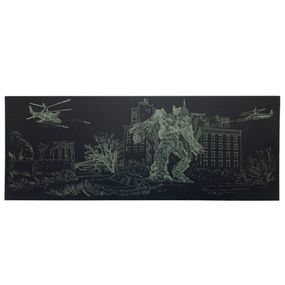 Гравюра панорама "Трансформер" ГрВ2-5 эконом вариант в пакете 41х15 см