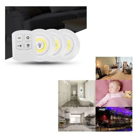 Набір із трьох LED Ламп BAILONG BL-1012 з Пультом та Таймером Відключення Два Режими Яскравості | Зображення 4