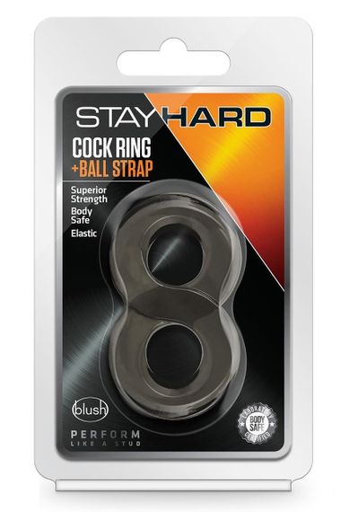 Эрекционное кольцо Blush Stay Hard двойное, прозрачное, 7 см sexstyle | Зображення 3