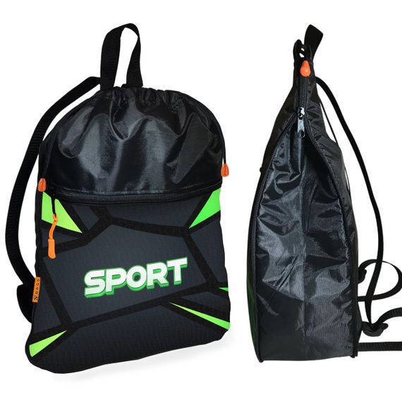 Рюкзак-мешок для обуви,спортивной формы Sport детская сумка для сменки с расширителем (01414)