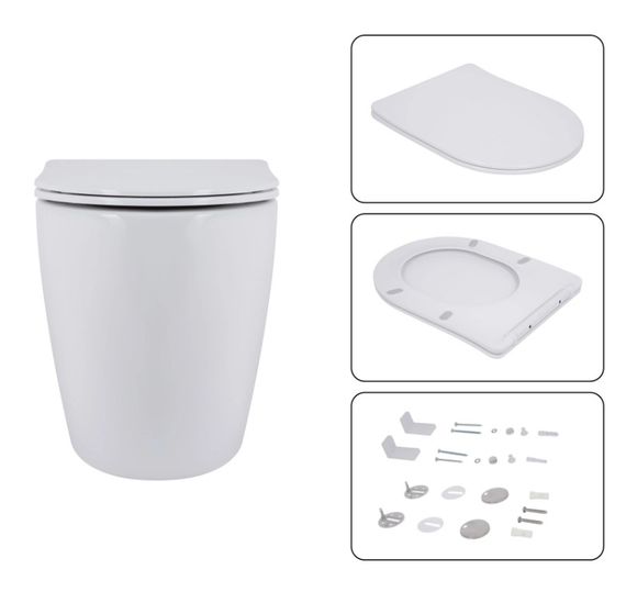 Набір Qtap Nest 4 в 1 підвісний унітаз Robin Ultra Quiet 520x365x365 + комплект інсталяції QT13332381AW47505 | Зображення 3