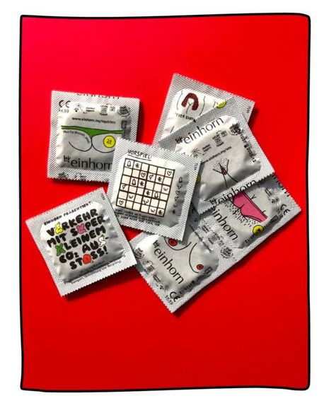 Упаковка 7шт веганських презервативів Einhorn Penis Items | Зображення 2