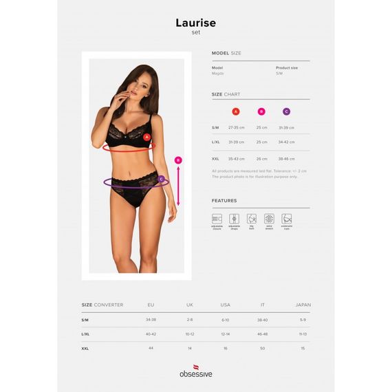 Комплект Obsessive Laurise komplet S/M Sex Aura | Зображення 3