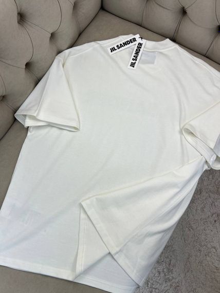 Футболка Jil Sander Classic Logo чоловіча біла бавовна f725 | Зображення 1