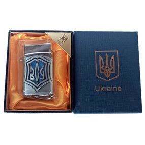 Запальничка газова ЗСУ (Подарунка, Гостро полум'я) HL-4112-4. SU-987 Колір: срібло