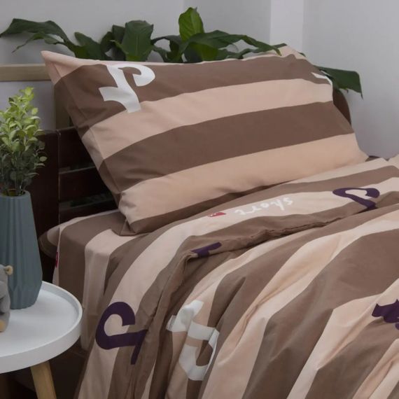 Постільна білизна підліткова ТЕП Soft dreams Line Brown 2-00886_26455 150х215 см коричнева | Зображення 4