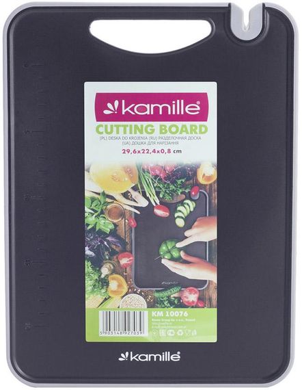Дошка обробна Kamille Kumamoto пластикова 30x22x0.8см з точила для ножів | Зображення 5