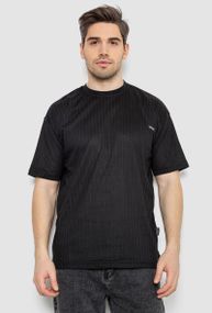 Футболка мужская однотонная, цвет черный, 247R3130