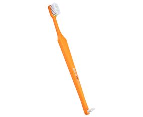 Ортодонтична зубна щітка paro® ORTHO BRUSH м’яка, з монопучковою насадкою, помаранчева