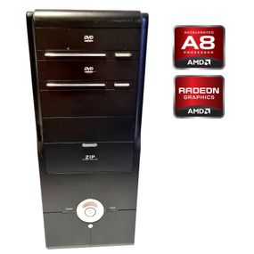 ПК MSI A88XM Tower / AMD A8-7600 (4 ядра по 3.1 - 3.8 GHz) / 8 GB DDR3 / 500 GB HDD / AMD Radeon R7 Graphics / DVD-RW б/в