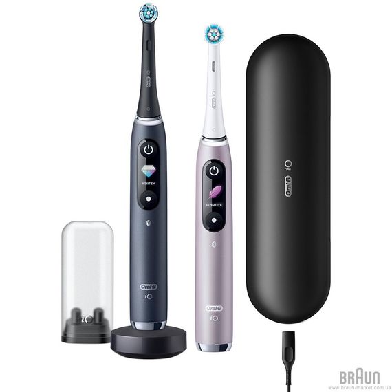 Електрощітки (пара) BRAUN Oral-B iO Series 9 DUO iOM9d.2J2.2AD Рожева+Чорна (2) | Зображення 2