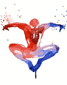 Спайдермен Акварель
