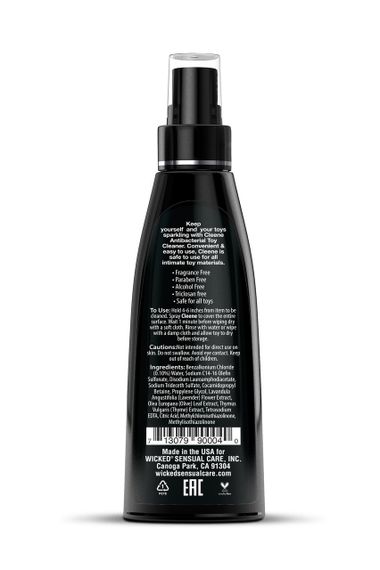Антибактеріальний засіб для чищення Wicked Anti-Вacterial Toy Cleaner для іграшок, 120 мл Sex Aura | Зображення 1