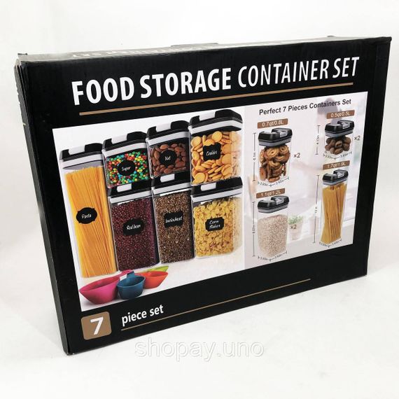 Органайзер для зберігання спецій FOOD Storage Container Set, Прозорі контейнери для спецій FB-89 | Зображення 3